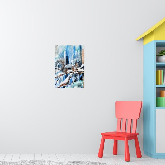Niedliches Eichhörnchen Poster (Kinderzimmer 1)