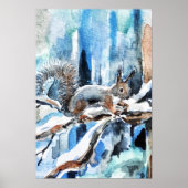 Niedliches Eichhörnchen Poster (Vorne)
