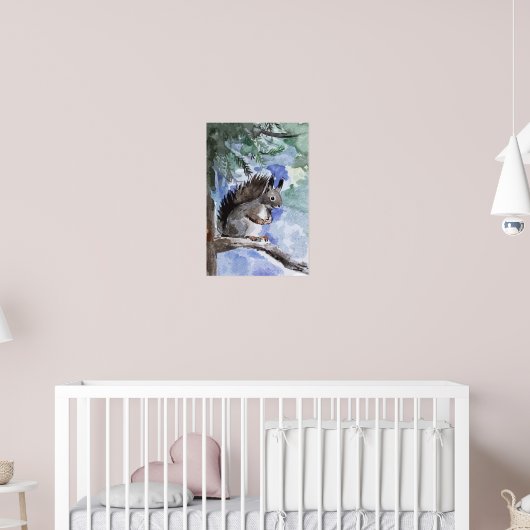 Niedliches Eichhörnchen Poster (Kinderzimmer 2)
