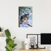 Niedliches Eichhörnchen Poster (Heimbüro)