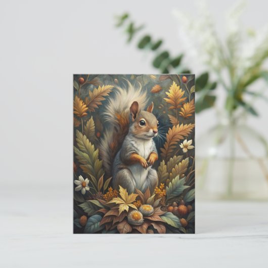 Niedliches Eichhörnchen Postkarte (Stehend Vorderseite)