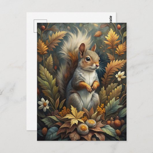 Niedliches Eichhörnchen Postkarte (Vorne/Hinten)