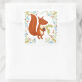 Niedliches Eichhörnchen Quadratischer Aufkleber (Tasche)