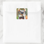Niedliches Eichhörnchen Quadratischer Aufkleber (Tasche)