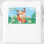 niedliches Eichhörnchen Rechteckiger Aufkleber (Tasche)