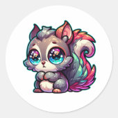 Niedliches Eichhörnchen Runder Aufkleber (Vorderseite)