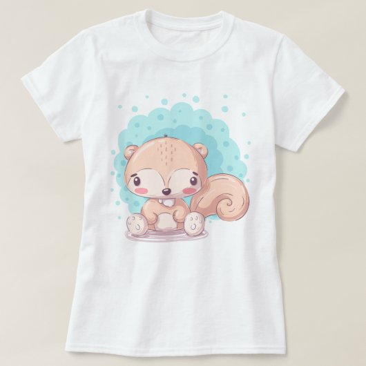 Niedliches Eichhörnchen T-Shirt (Design vorne)