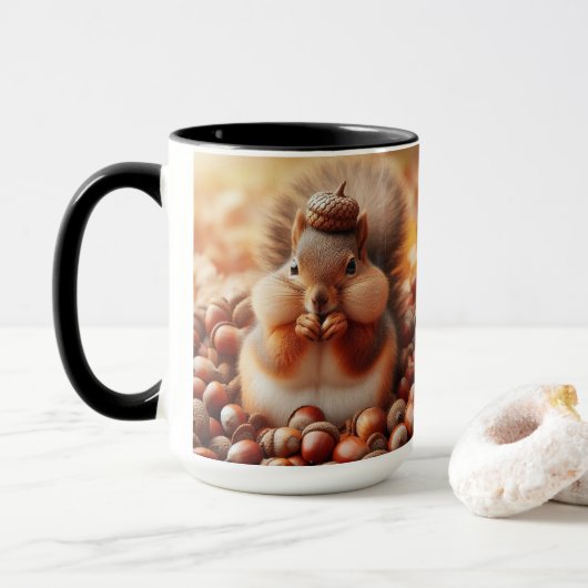 Niedliches Eichhörnchen Tasse (Mit Donut)