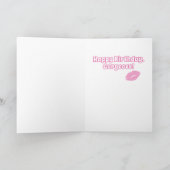 Niedliches Eichhörnchen Tiara und Lipstick Glückli Karte (Innenseite)