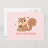 Niedliches Eichhörnchen über deinen lustigen Valen Postkarte (Vorne/Hinten)