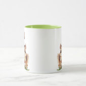 Niedliches Eichhörnchen und Blume Kaffee Tasse (Zentrum)