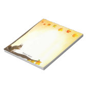 Niedliches Eichhörnchen und Herbstlaub Notizblock (Rotiert)