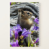 Niedliches Eichhörnchen und Wildblumen Natur Foto Notizblock (Rückseite)