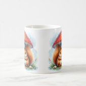 Niedliches Eichhörnchen unter Pilzschirm Kaffeetasse (Mittel)