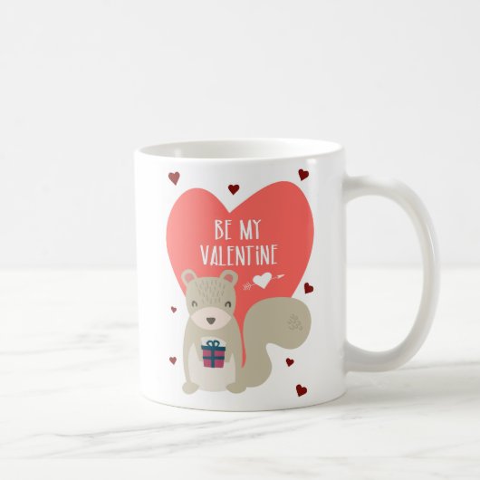 Niedliches Eichhörnchen Valentine Anpassbar Kaffeetasse (Rechts)