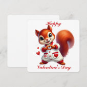 Niedliches Eichhörnchen - Valentintagskarte Dankeskarte (Vorne/Hinten)