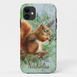 Niedliches Eichhörnchen Wasserfarbe Tierischer Ind Case-Mate iPhone Hülle