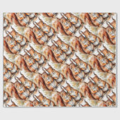 Niedliches Eichhörnchen Wasserfarbe Tierwelt Natur Geschenkpapier (Flach)