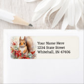 Niedliches Eichhörnchen Weihnachten Lese Rücksende (Insitu)