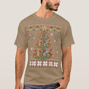 Niedliches Eichhörnchen Weihnachtsbaum Dekoration T-Shirt