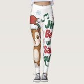 Niedliches Eichhörnchen Weihnachtsmannmütze und Ko Leggings (Vorderseite)