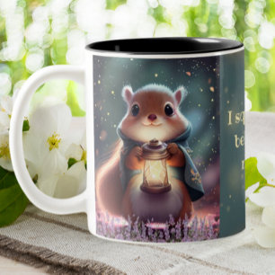 Niedliches Eichhörnchen Whimsical Modern Personali Zweifarbige Tasse