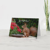 Niedliches Eichhörnchen wird gut mit Grußkarte ver Karte (Vorderseite)