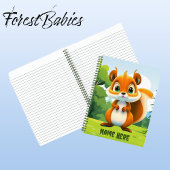 Niedliches Eichhörnchen Woodland Animal Cartoon Gr Notizblock