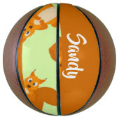 Niedliches Eichhörnchenmuster Basketball (Vertikal)