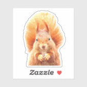 Niedliches Eichhörnchenportrait Aufkleber (Blatt)