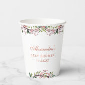 Niedliches Eichhörnchenwald Woodland Babydusche Pappbecher (Rückseite)