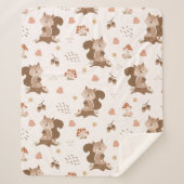 Niedliches Eichhörnchenwaldmuster Sherpadecke (Vorderseite)