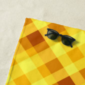 Niedliches Eier Yolk Gelb Kariertes Badetuch (Beispiel)