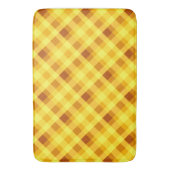 Niedliches Eigelb Gelb Kariert große Badematte (Vorderseite Vertikal)