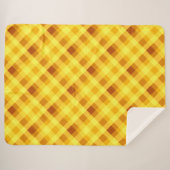 Niedliches Eigelb Gelb Kariert große Sherpa Blanka Sherpadecke (Vorderseite (Horizontal))