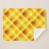 Niedliches Eigelb Gelb Kariert Kleine Sherpa Blank Sherpadecke (Vorderseite (Horizontal))