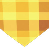 Niedliches Eigelb Gelb Karierter großer Tischläufe Tischläufer (Ecke)