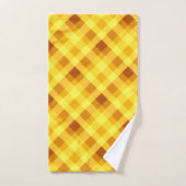 Niedliches Eigelb Gelb Kariertes Badetuch Set (Handtuch)