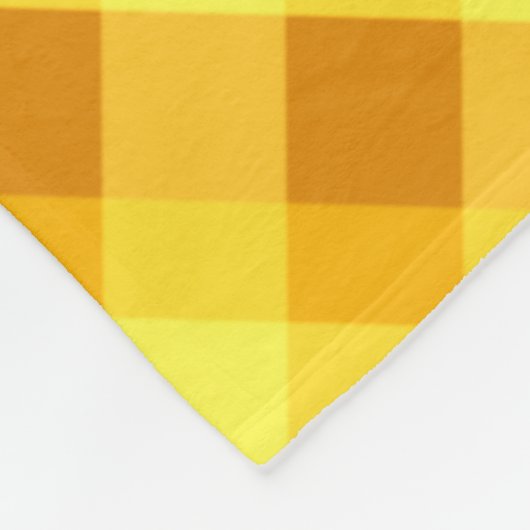 Niedliches Eigelb Gelb Kariertes Fleece Leder (Ecke)