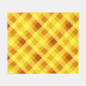 Niedliches Eigelb Gelb Kariertes Mittleres Fleeceb Fleecedecke (Vorderseite (Horizontal))