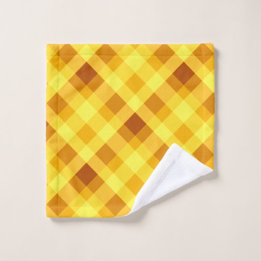 Niedliches Eigelb Gelbe Karierte Waschlappen (Waschlappen)