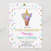 Niedliches Eineis-Party Geburtstagseinladung Einladung (Vorne/Hinten)