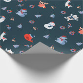 Niedliches Einfache Skandale im Winter Weihnachtsm Geschenkpapier (Ecke)