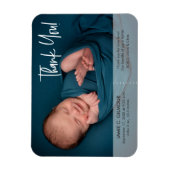 Niedliches Einfaches Dankeschön an Baby Name Foto Magnet (Vertikal)
