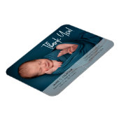 Niedliches Einfaches Dankeschön an Baby Name Foto Magnet (Linke Seite)