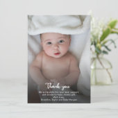 Niedliches Einfaches Dankeschön an Custom Foto New Dankeskarte (Stehend Vorderseite)