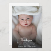 Niedliches Einfaches Dankeschön an Custom Foto New Dankeskarte (Vorne/Hinten)