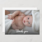 Niedliches Einfaches Dankeschön Neues Baby Dusche Dankeskarte (Vorne/Hinten)