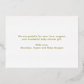 Niedliches Einfaches Dankeschön Neues Baby Dusche Folieneinladung (Rückseite)