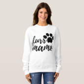 Niedliches einfaches Design Frauen schwarze Katze Sweatshirt (Vorne ganz)